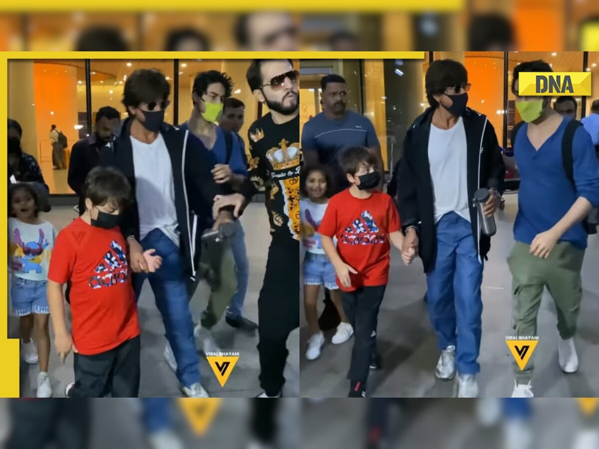 Aaryan Khan protects dad Shah Rukh Khan after fan holds Pathaan actor's hand for selfie