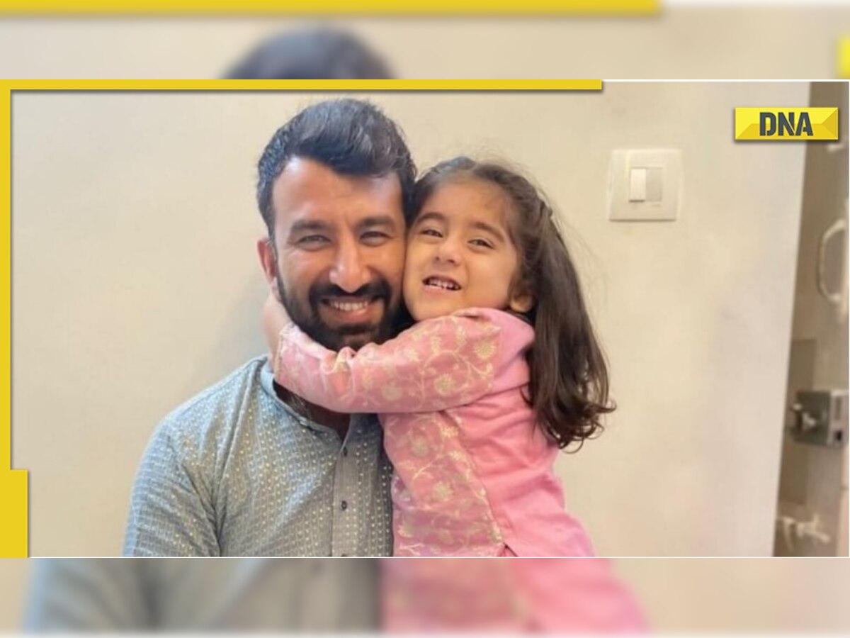 Watch: Cheteshwar Pujara's daughter claps and dances with joy after he scores 174 for Sussex