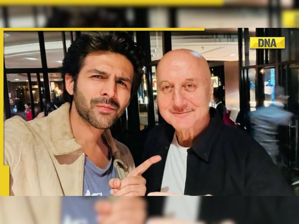 Anupam Kher calls himself, Kartik Aaryan 'superstars' as he poses with the latter, says 'time is changing'