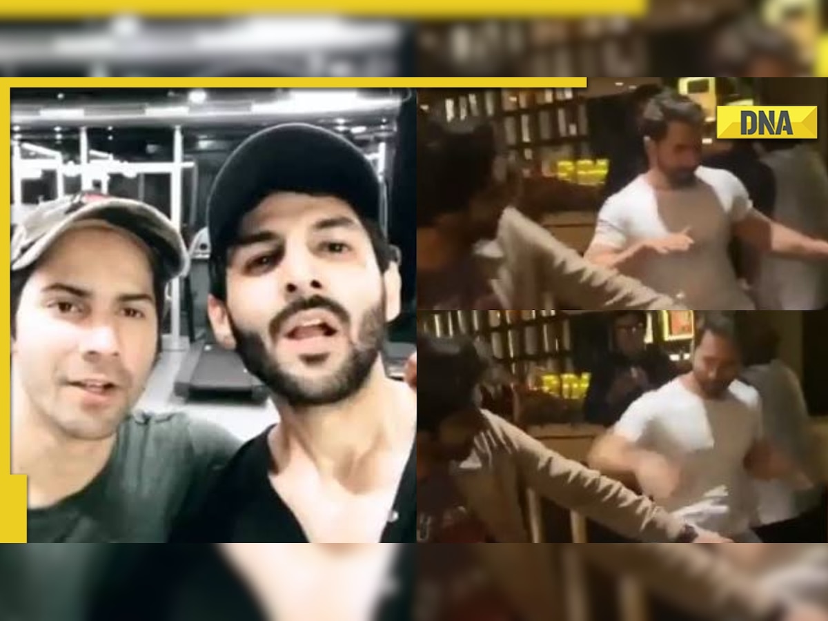 Varun Dhawan and Kartik Aaryan groove to Bom Diggy Diggy at David Dhawan's birthday bash, video goes viral