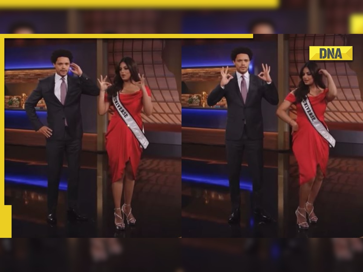 Miss Universe Harnaaz Sandhu makes Hollywood TV debut with Trevor Noah, teaches him 'desi' moves