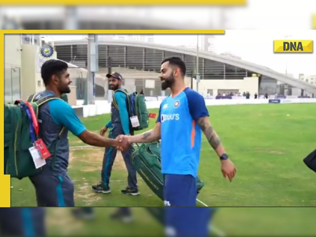 Watch: Virat Kohli and Babar Azam shake hands ahead of the all important match between India-Pakistan