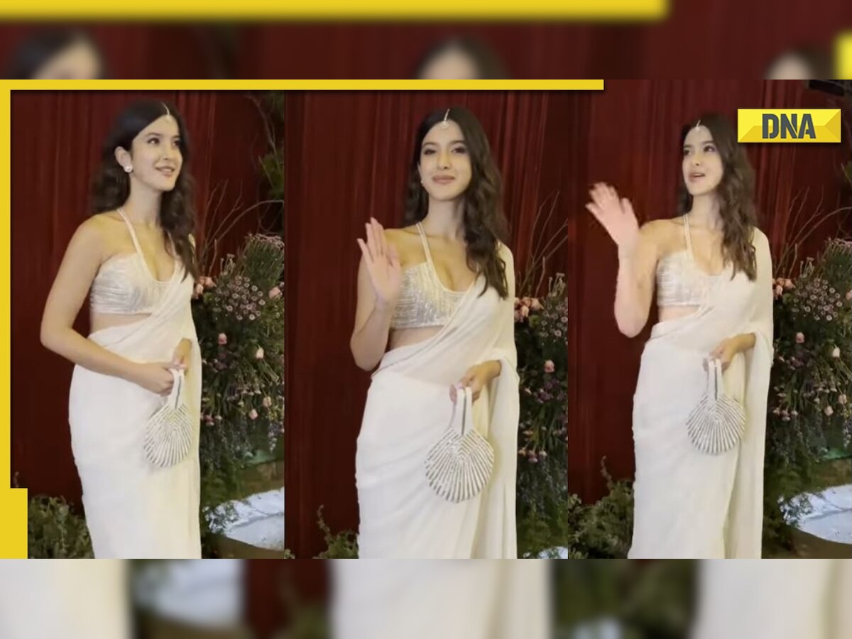 Shanaya Kapoor looks mesmerising in glamorous white saree at Kunal Rawal's pre-wedding bash