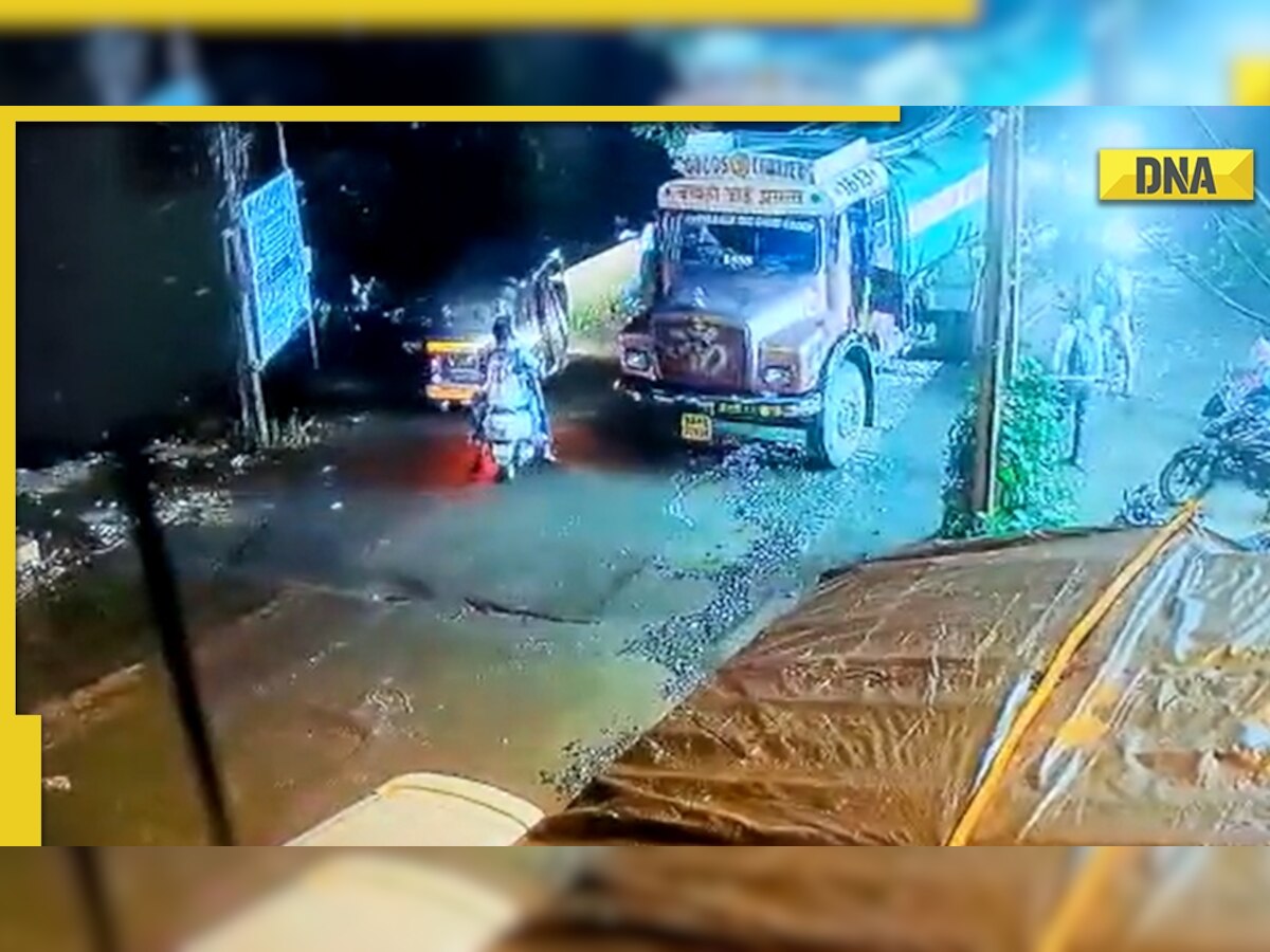 Video: Man run over by truck after falling from bike due to pothole in Thane