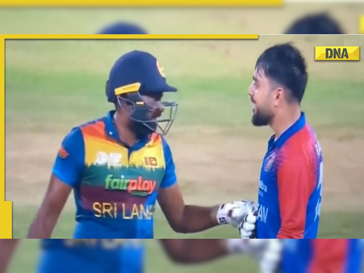 Watch: Rashid Khan and Danushka Gunathilaka indulge in a verbal spat during match between Afghanistan-Sri Lanka