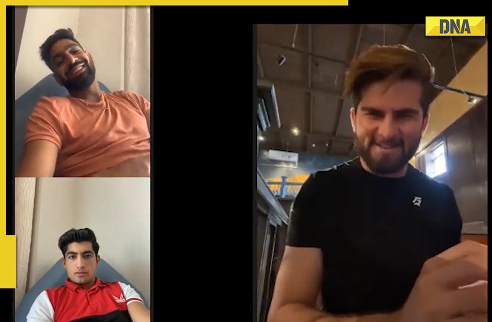 'Asia Cup nahi jaani chahiye': Shaheen Afridi tells Haris Rauf-Naseem Shah on video call, watch video 'Asia Cup nahi jaani chahiye': Shaheen Afridi tells Haris Rauf-Naseem Shah on video call, watch video