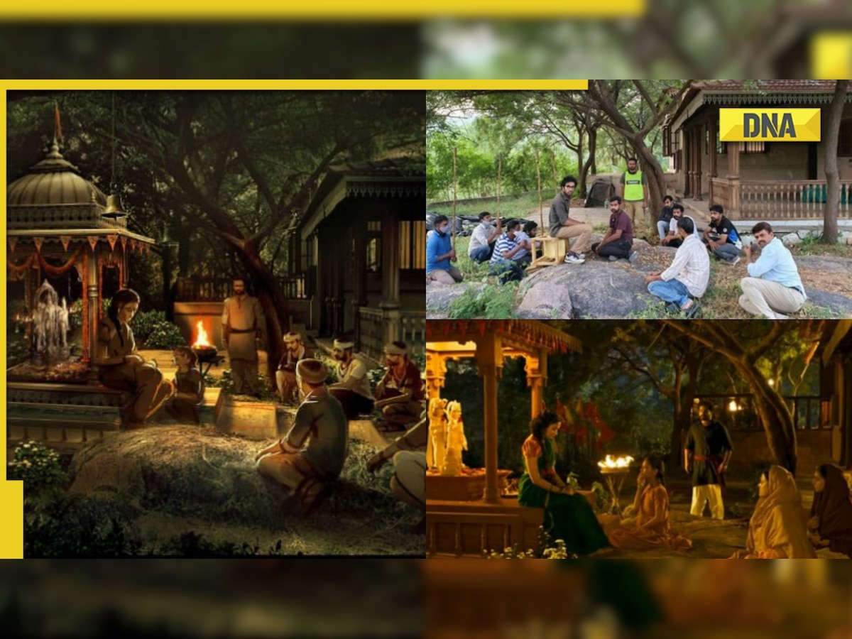 RRR: From concept art to final shot, makers share BTS images of Alia Bhatt, Jr NTR's scene