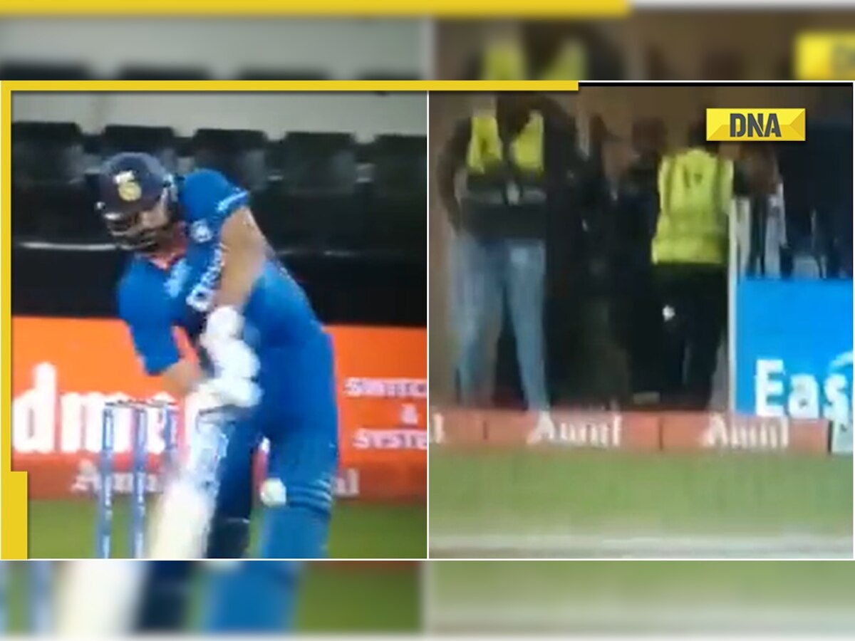 IND vs SL: Rohit Sharma's six hits security person in Dubai Stadium, video goes viral