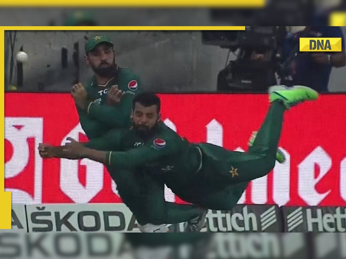 Watch: Bhanuka Rajapaksa collects six as Shadab Khan clatters into Asif Ali, gets injured