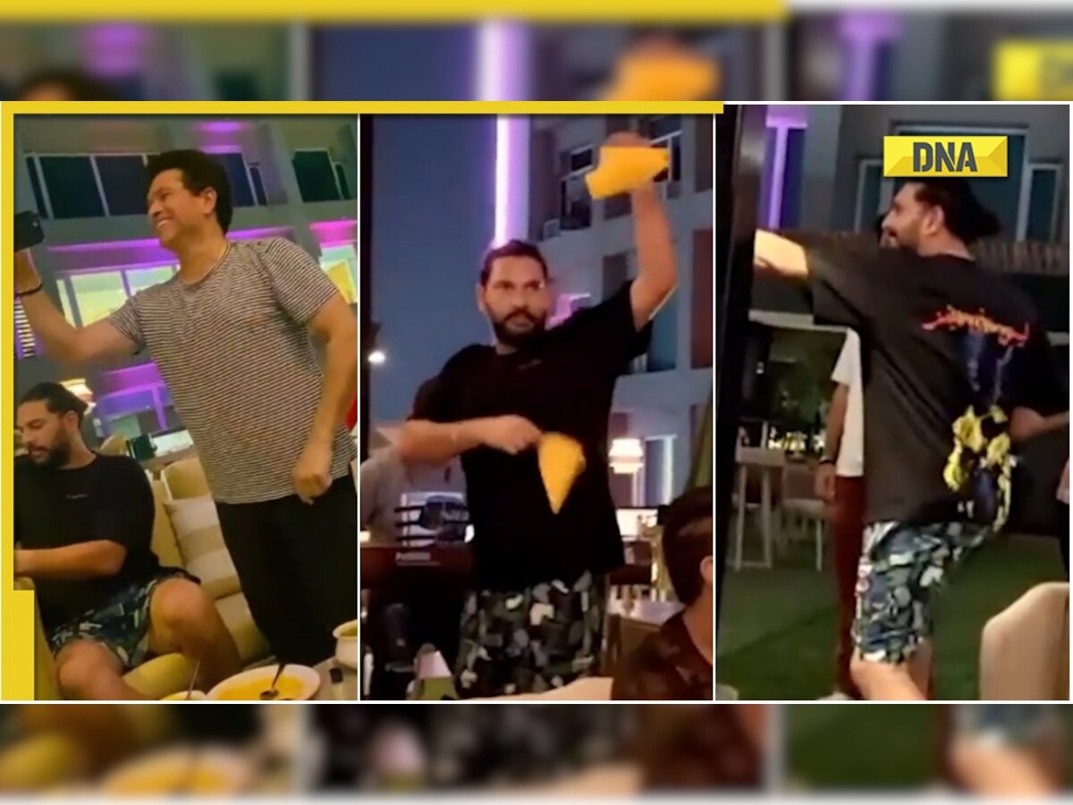 Watch: Yuvraj Singh dances beside Sachin Tendulkar on song sung by Suresh Raina, Irfan Pathan