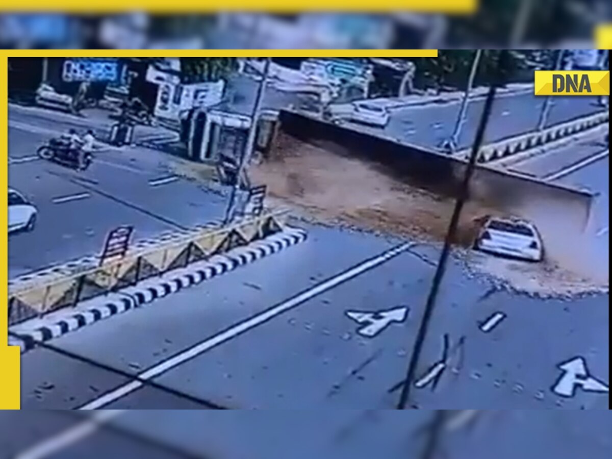 Video: 3 killed as loaded trailer loses balance and crushes car in Punjab