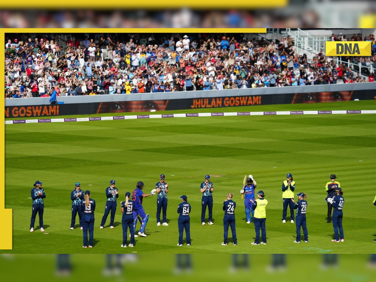 Watch: Jhulan Goswami gets guard of honour from England team as she walks out to bat in farewell match