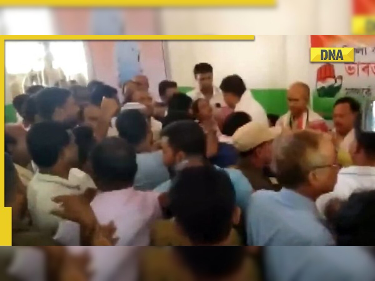 Watch: Congress vs Congress in Assam as party workers clash during meeting on Bharat Jodo Yatra