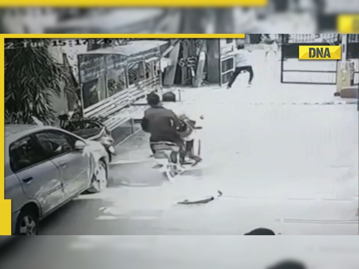 Viral video: Bike thieves try to escape through colony gate in Delhi, watchman saves the day