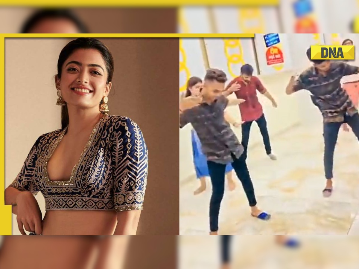 Goodbye star Rashmika Mandanna reacts to people dancing on Saami Saami during Navratri celebrations