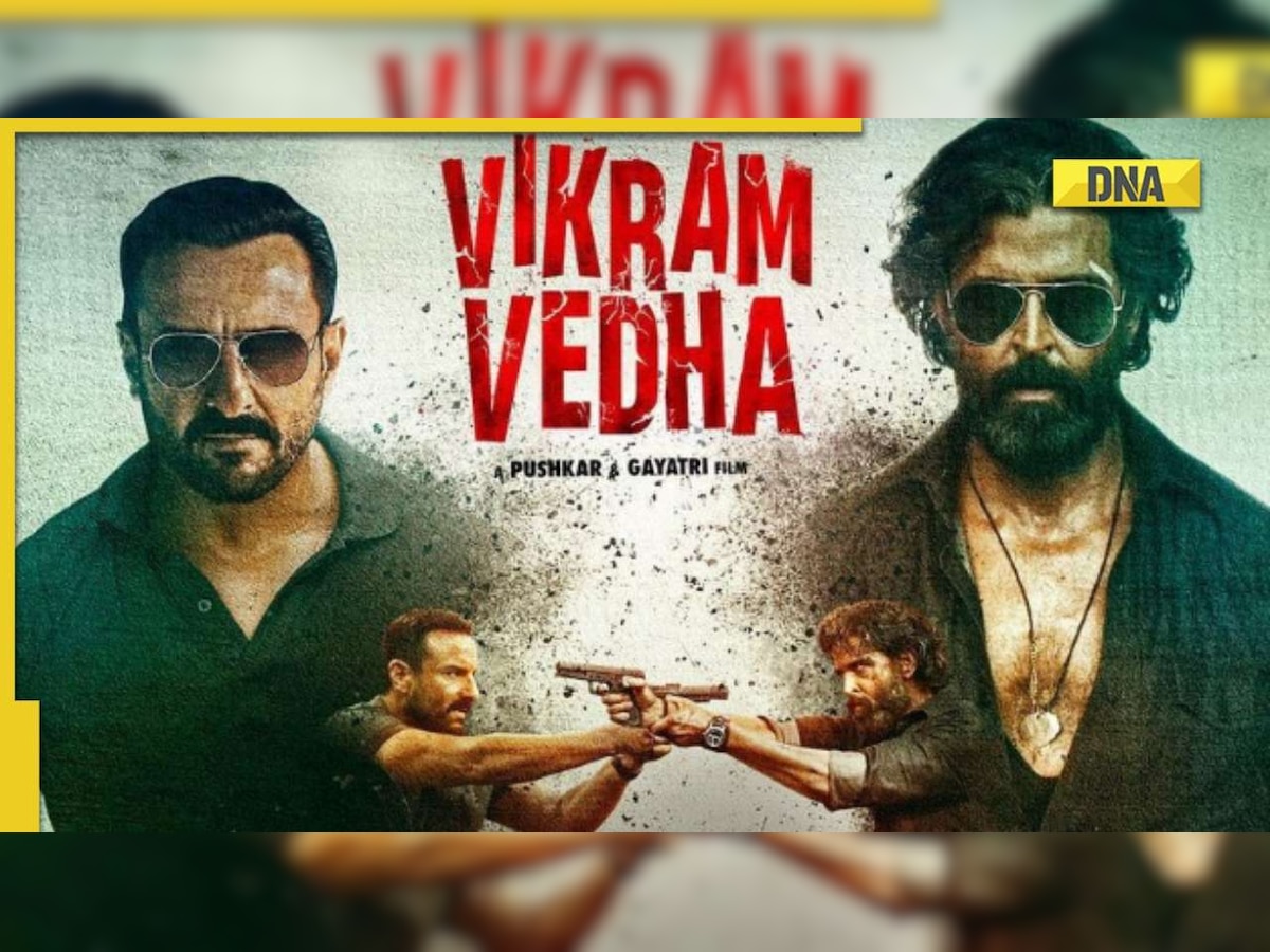 Vikram Vedha movie review: Hrithik Roshan's villainous swag, Saif Ali Khan's tough cop act will leave you enthralled