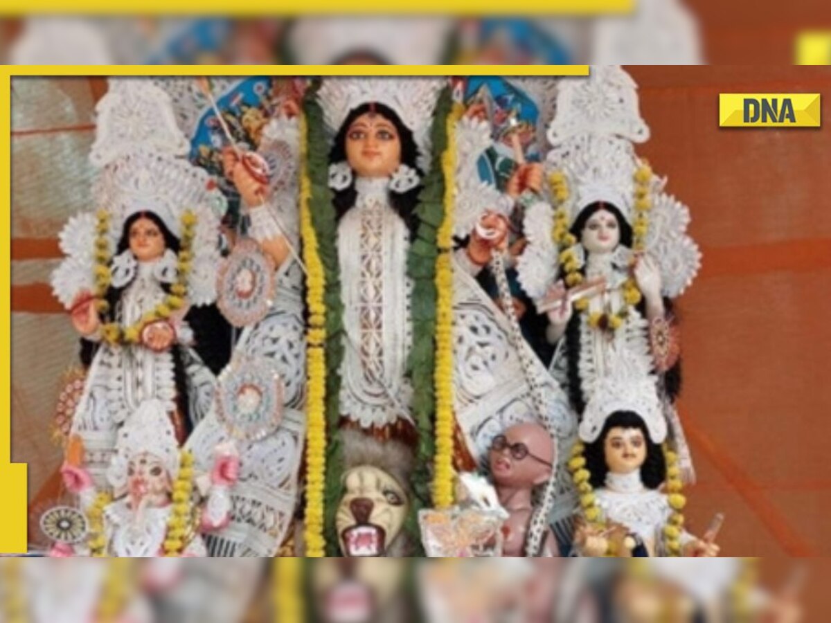 Mahatma Gandhi look-alike 'Mahishasura' idol at Kolkata's Durga Puja pandal sparks controversy