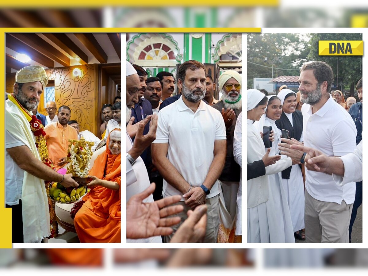 Bharat Jodo Yatra: After speech in pouring rain, Rahul Gandhi visits temple, church and mosque; Sonia to join march