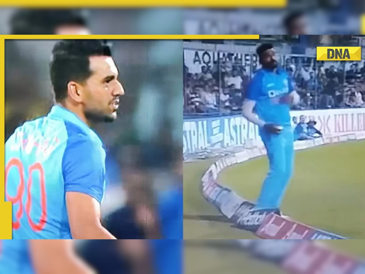 Watch: Deepak Chahar abuses Mohammed Siraj as he concedes a six after stepping on boundary