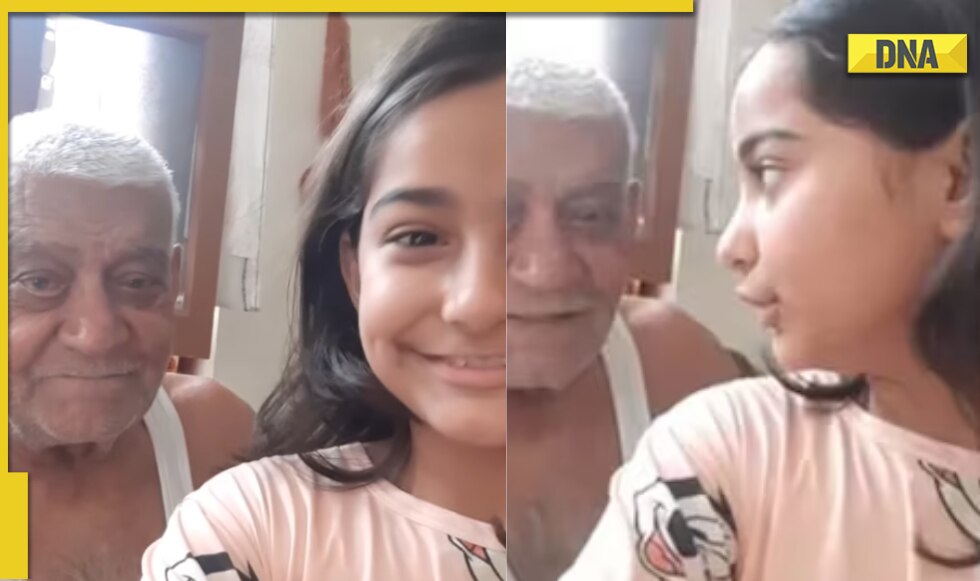 Girl introduces her grandfather in adorably cute way; Viral video makes netizens go aww!