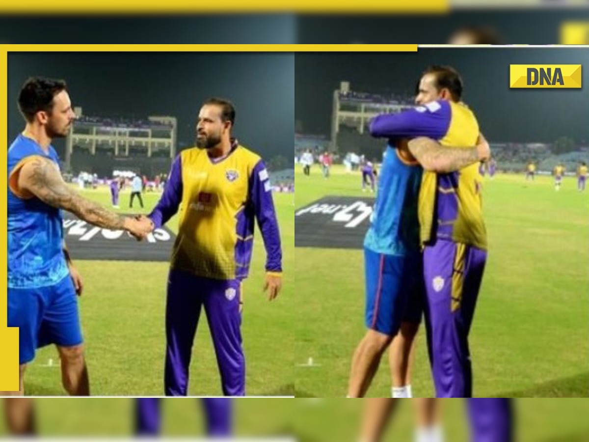 Legends League Cricket: Yusuf Pathan, Mitchell Johnson end feud; shake hands, hug each other before final