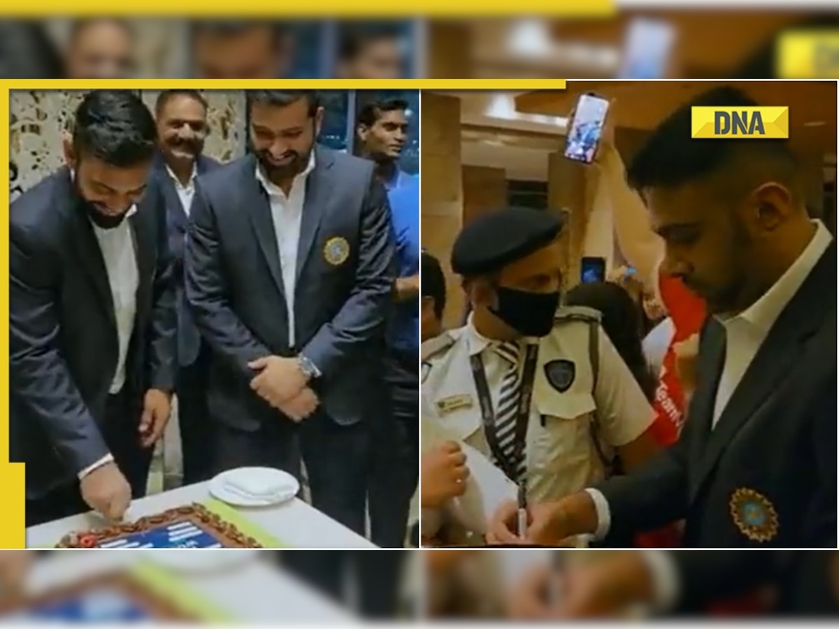 Watch: Dinesh Karthik cuts cake, players give autographs as Team India jets off to Australia