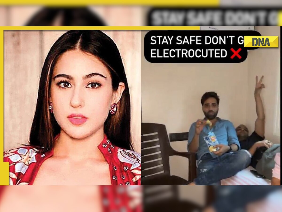 Sara Ali Khan alerts fans to 'stay safe' in heavy rainfall, shares precautionary posts from on-sets