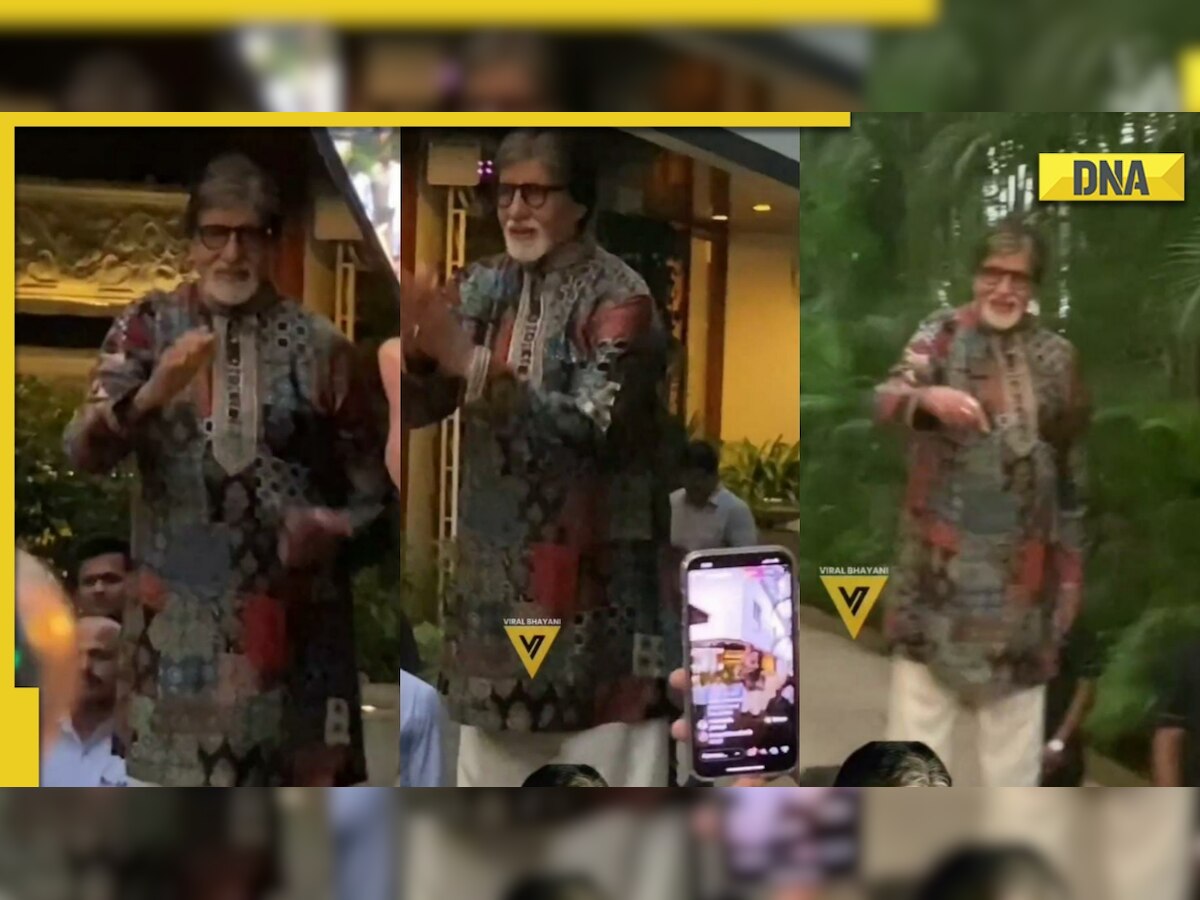 Amitabh Bachchan greets fans outside his bungalow on his 80th birthday