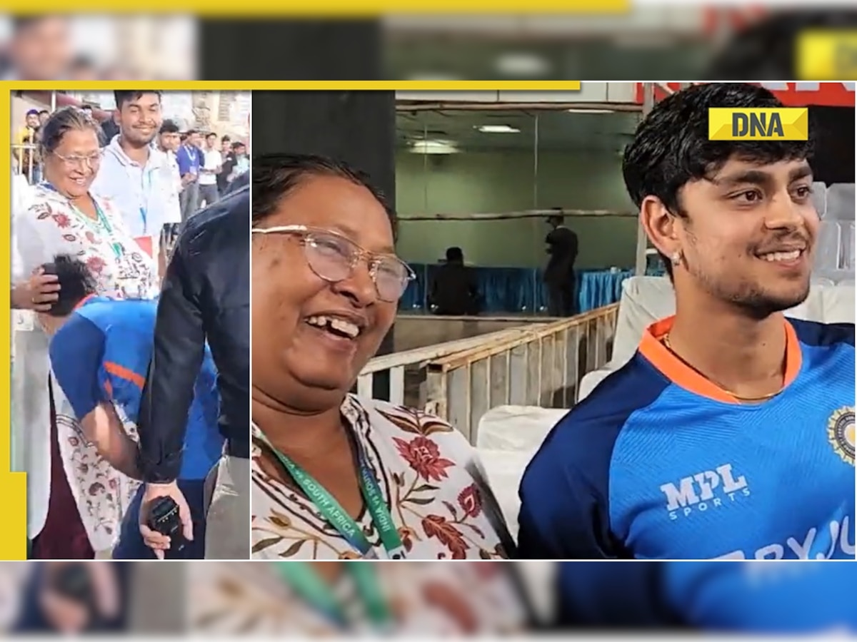 Watch: Ishan Kishan touches feet of elderly fan, says 'aunty khana kab khila rahe ho?'