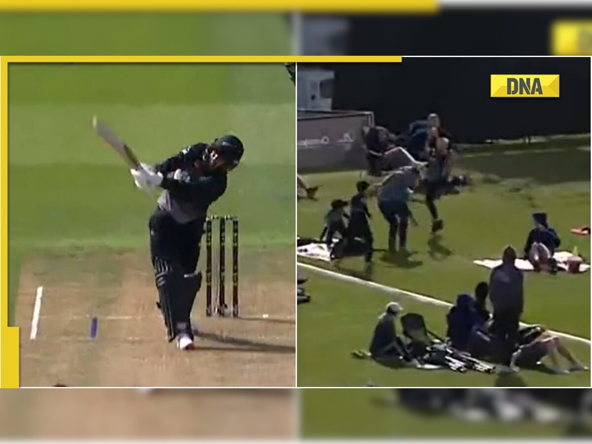 NZ vs BAN: Devon Conway hits massive six with a wrist flick, young fan takes sublime catch, watch