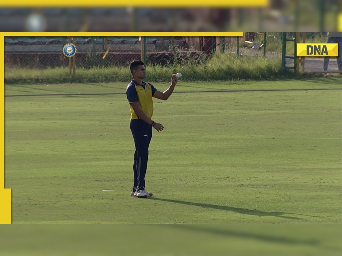 SMAT 2022: Arjun Tendulkar claims career best figures as he takes 4 wickets against Hyderabad