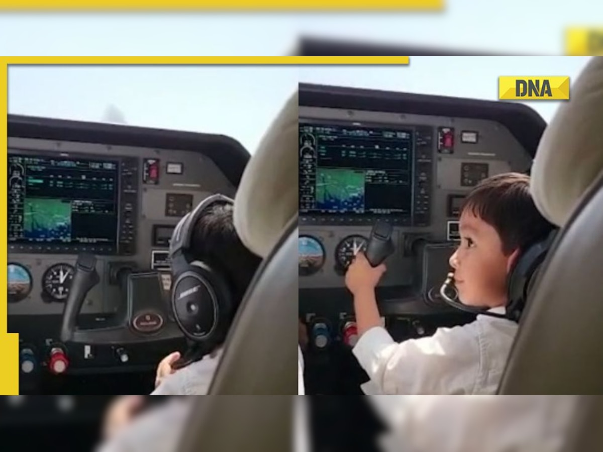 Viral video shows small boy in cockpit getting ready to fly plane, internet left stunned