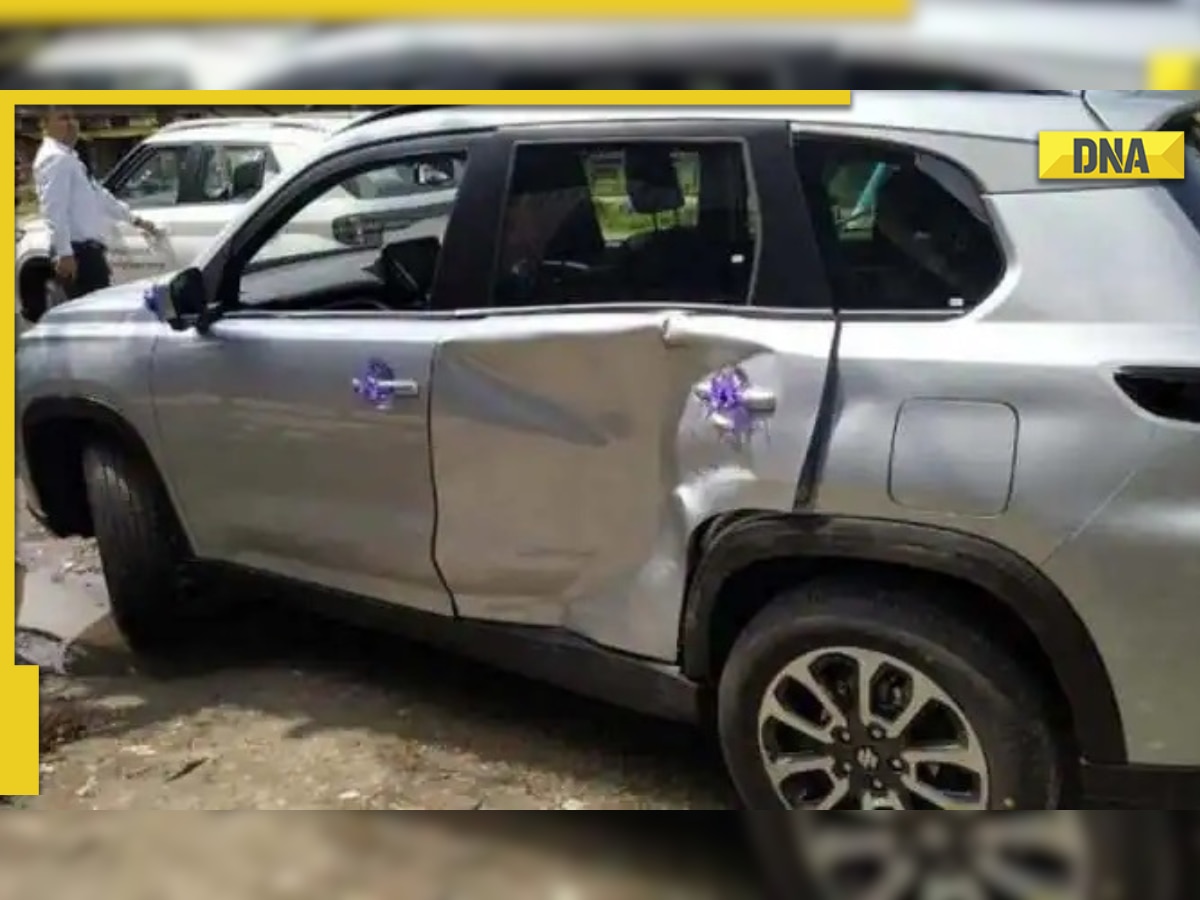 Maruti Suzuki Grand Vitara meets with accident soon after delivery, rear door crushed