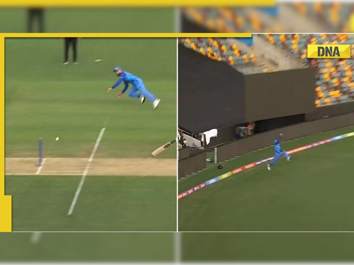 Watch: Virat Kohli takes a stunning catch on the boundary during warm-up match against Australia