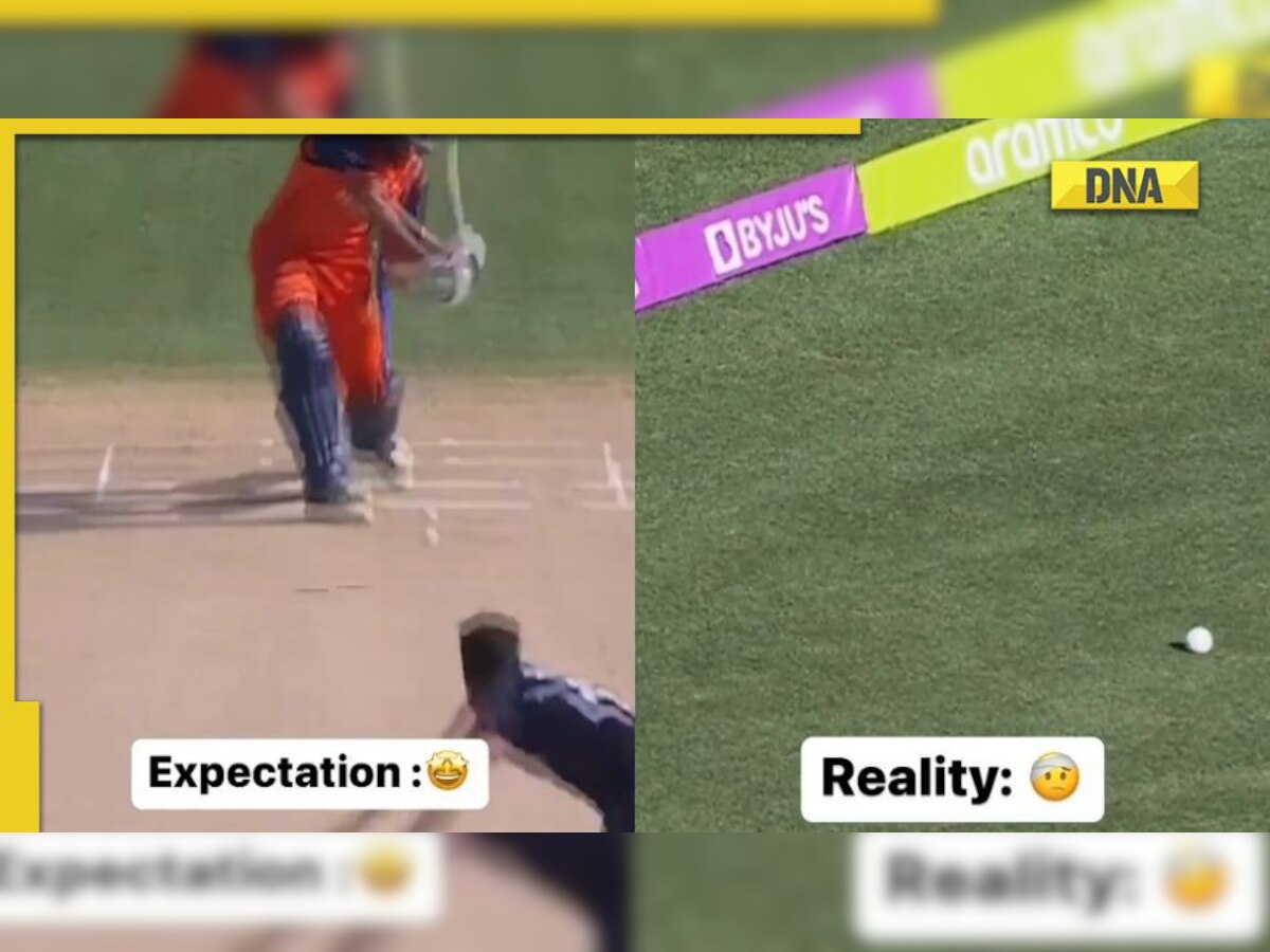 ‘Reality of Australian grounds’: Netherlands’ batter attempts to hit four, ball surprisingly stops before boundary rope