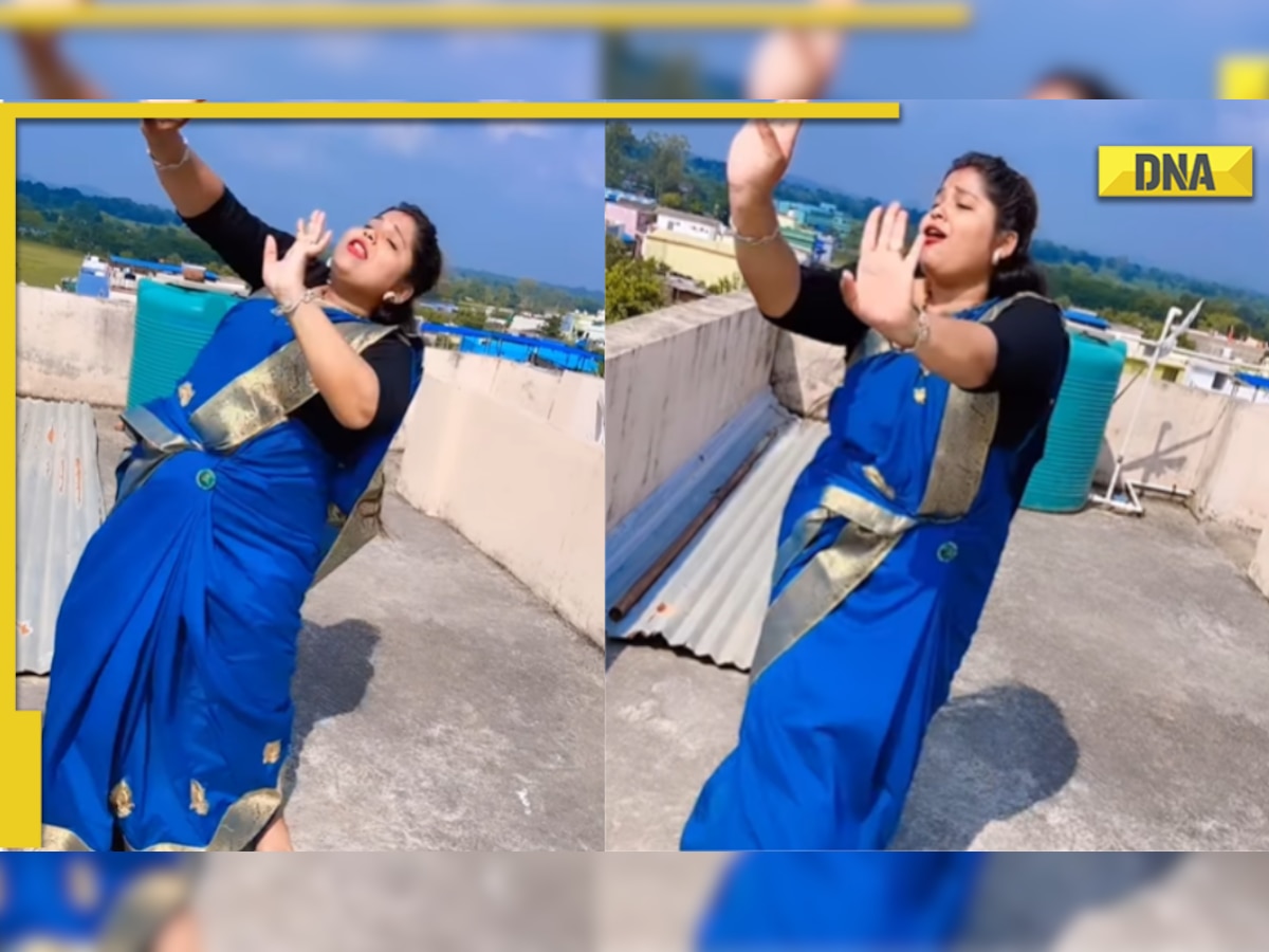 Woman nails Dholna’s hook step in saree, viral video impresses netizens