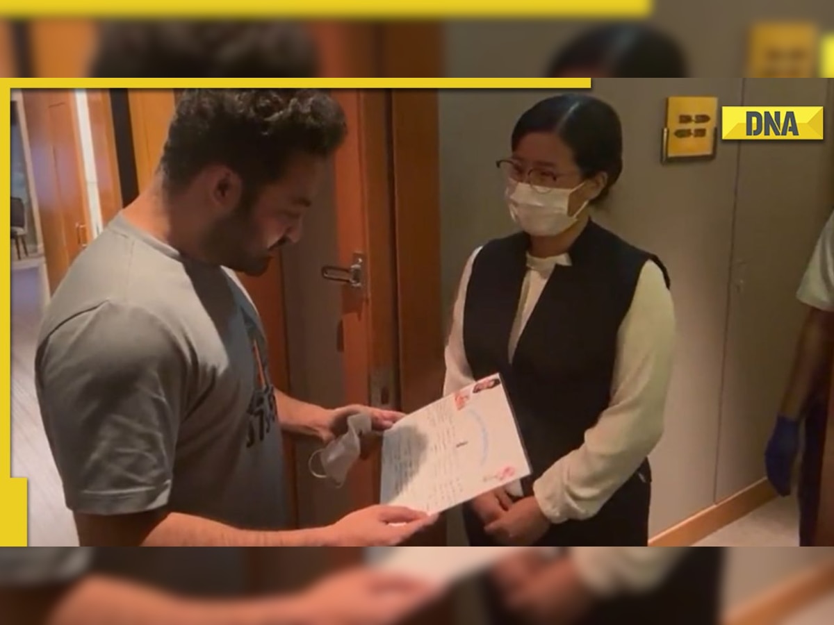 RRR: Jr NTR gets surprised after Japan's hotel staff member welcomed him with huge fan letter