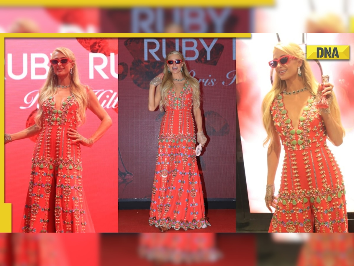 Paris Hilton is in Mumbai and her sparkling dress immediately fetches attention, see pics