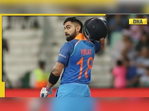 Watch: Virat Kohli comes down the ground and hits a massive six to give India momentum against Pakistan