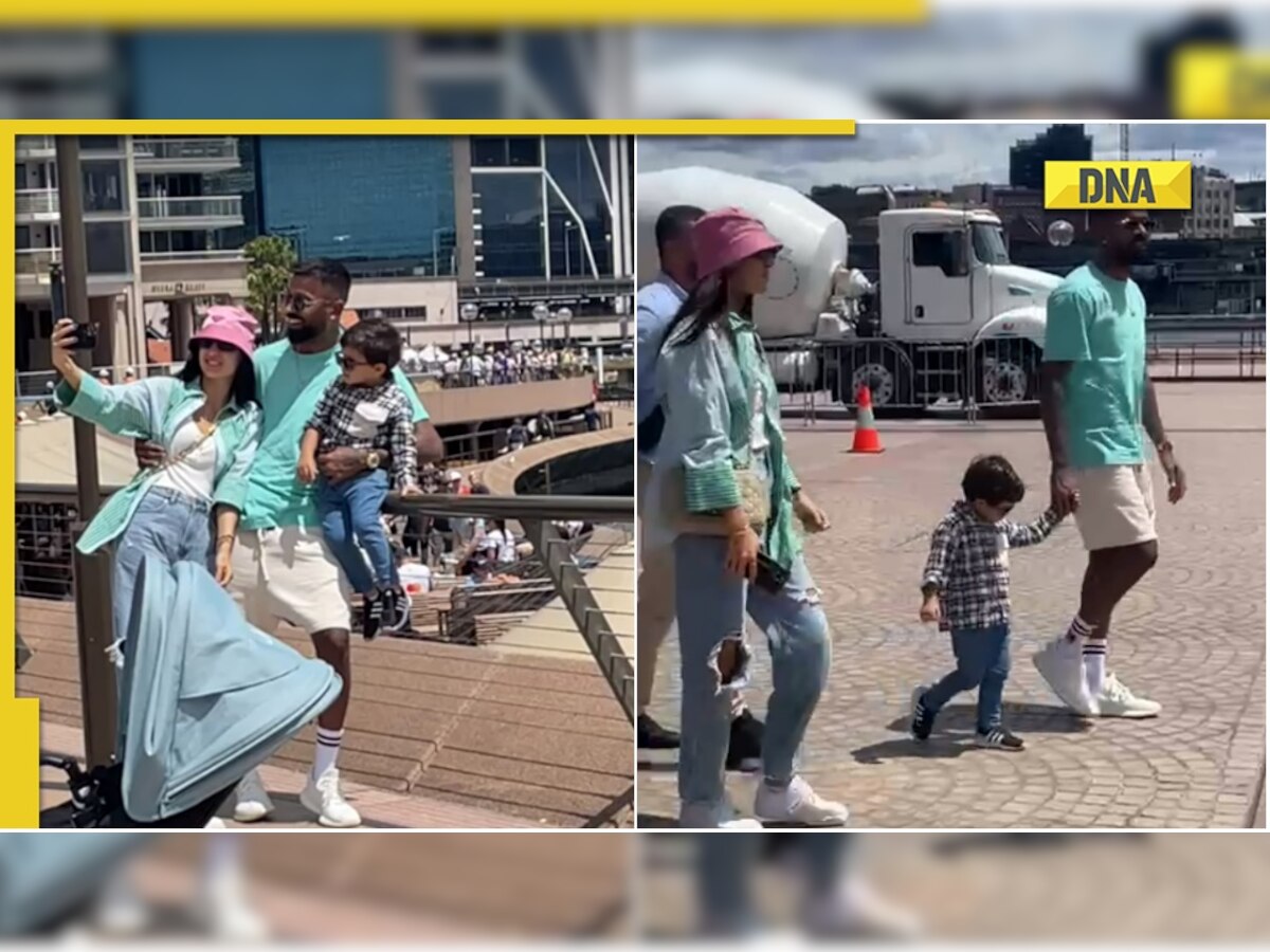 Watch: Hardik Pandya enjoys gala time at Opera house in Sydney with Natasa Stankovic, son Agastya