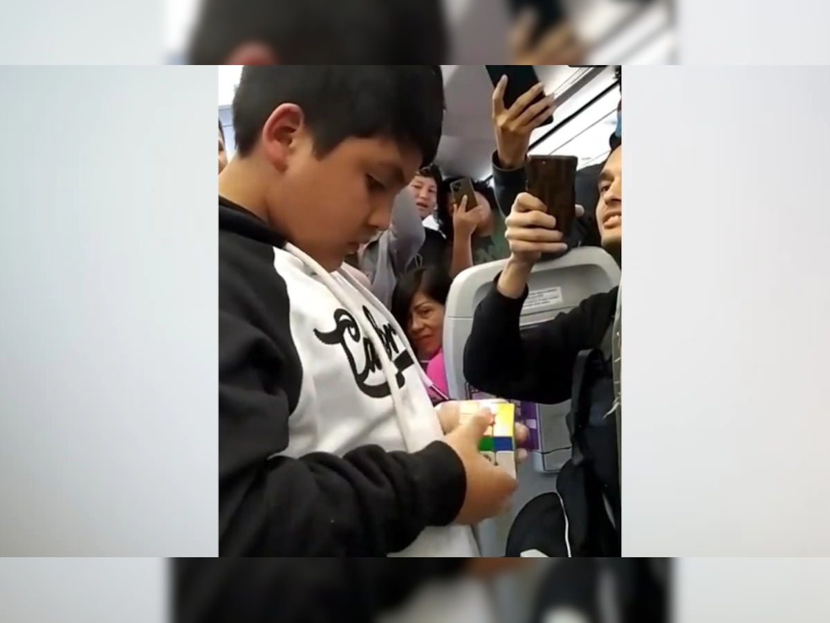 Boy solves Rubik’s cube in seconds in flight, viral video impresses internet