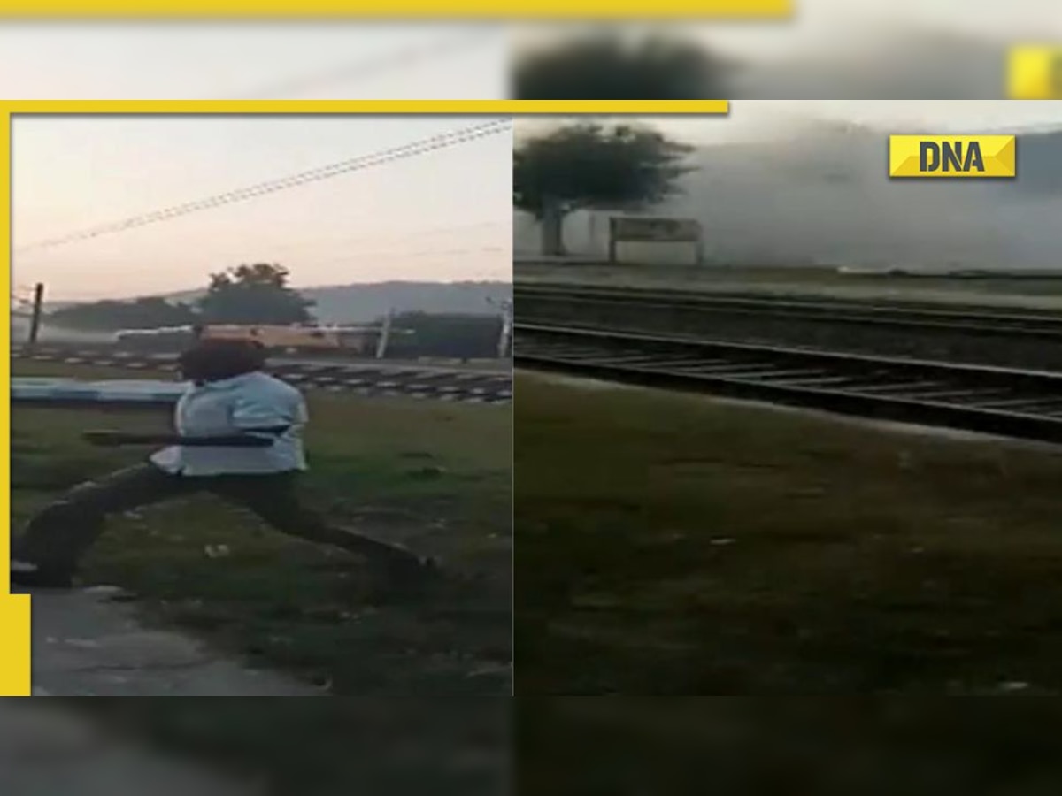 Viral Video: Train's locomotive drags derailed carriage in Gurpa, Bihar