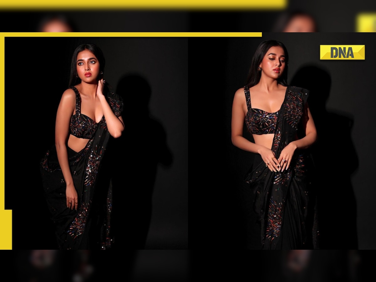 Naagin 6 fame Tejasswi Prakash makes heads turn in sexy black saree, photos go viral