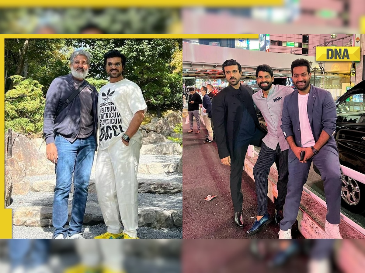 RRR star Ram Charan drops photos with SS Rajamouli and Jr NTR, pens thankful note