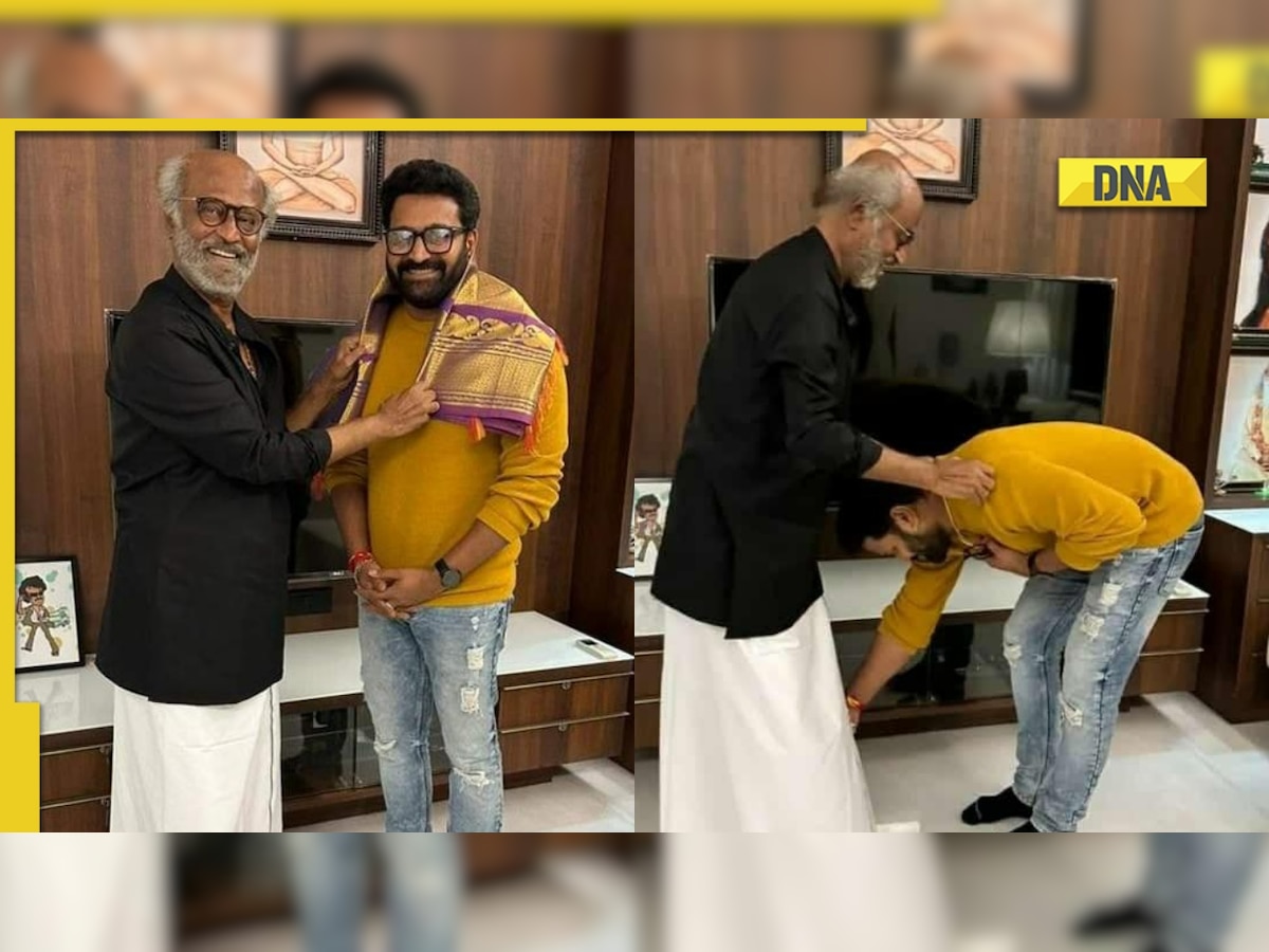 Kantara star Rishab Shetty takes blessings from superstar Rajinikanth, photos go viral