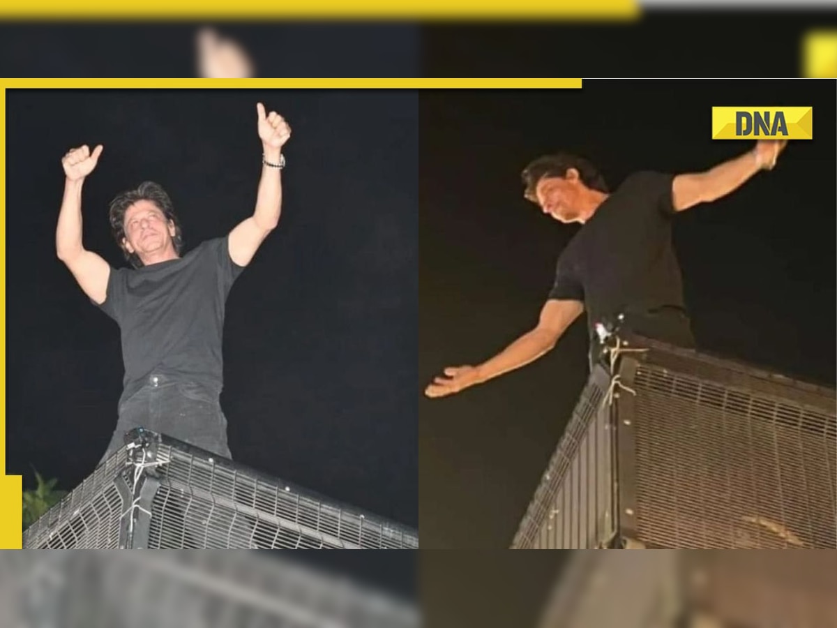 Shah Rukh Khan celebrates birthday with fans, greets them with his signature pose, video goes viral