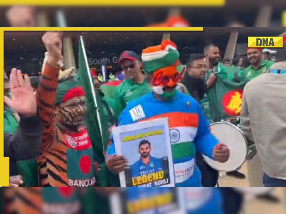 IND vs BAN T20 World Cup: Fans of India-Bangladesh spotted cheering for their respective teams ahead of epic encounter