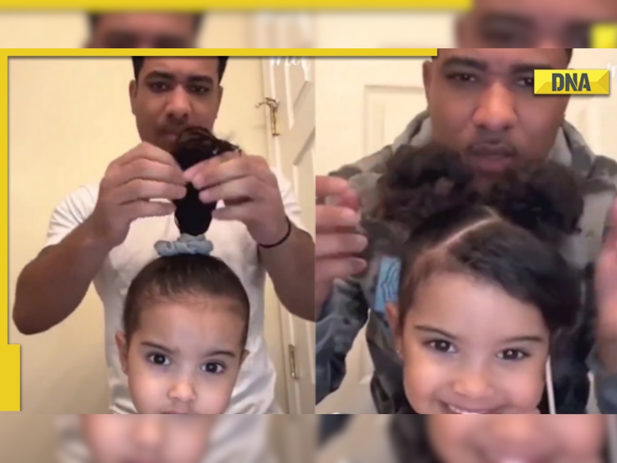 Viral video of father grooming daughter's hair wins netizens' hearts