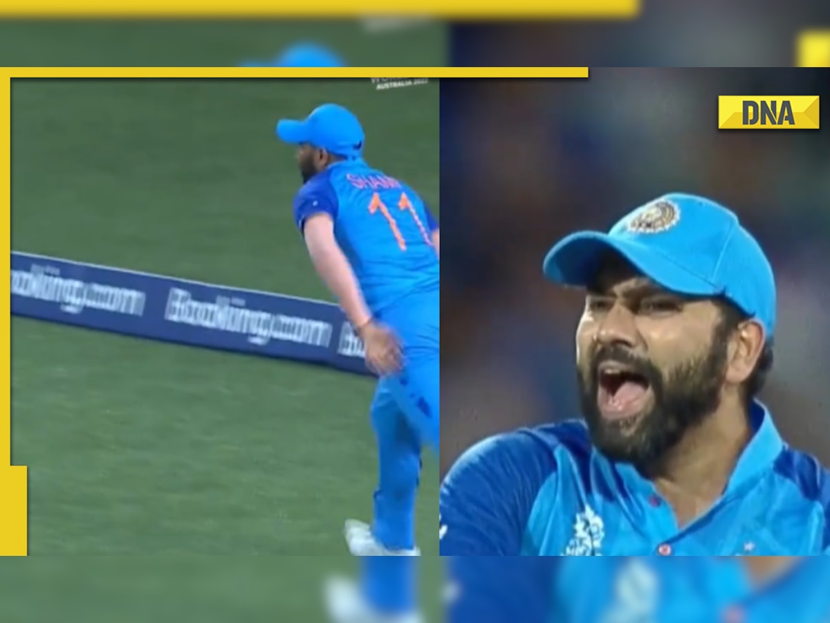 Watch: Rohit Sharma super angry with Mohammed Shami on fielding failure