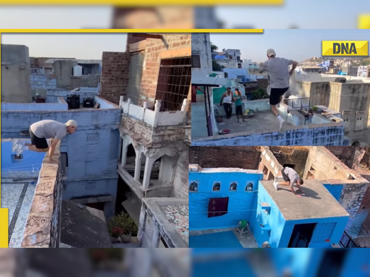 Jaane kya dikh jaaye! Video of foreigner performing parkour in Rajasthan's Jodhpur goes viral